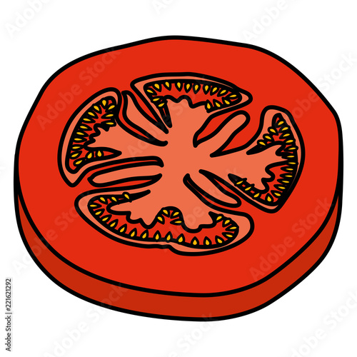 fresh tomato slice healthy food