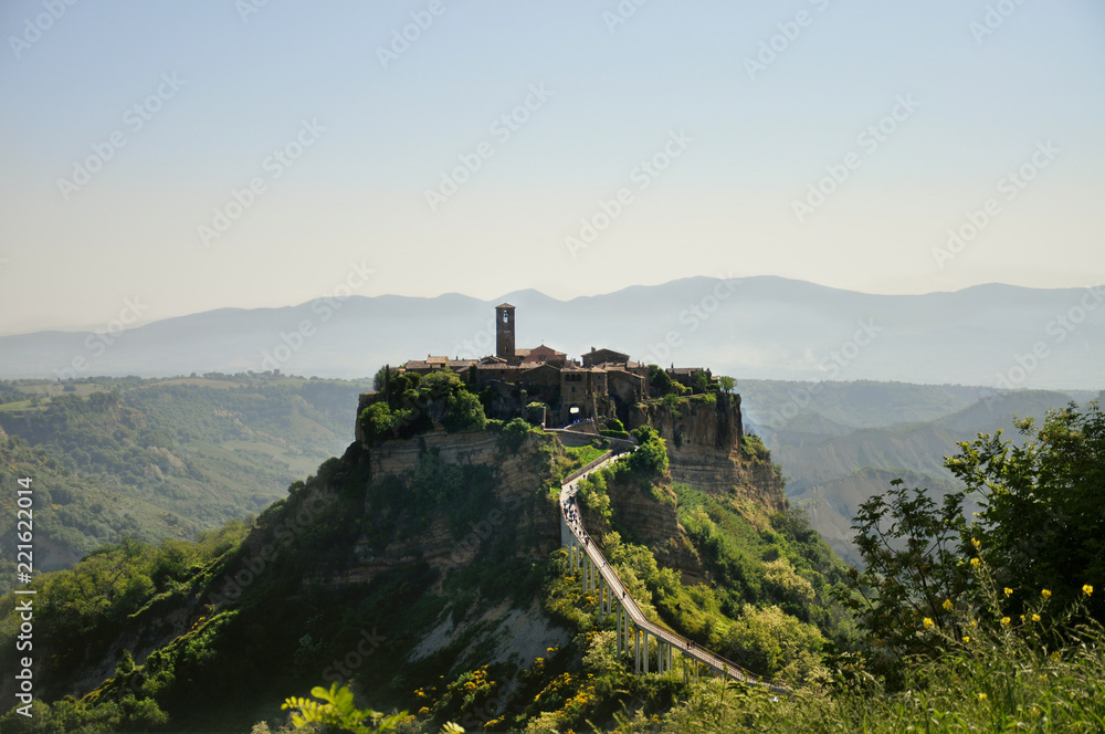 View of the beautiful site of Civita di Bagnoregio (Umbria-IT).