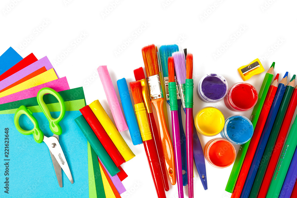 colorful tools for creative work