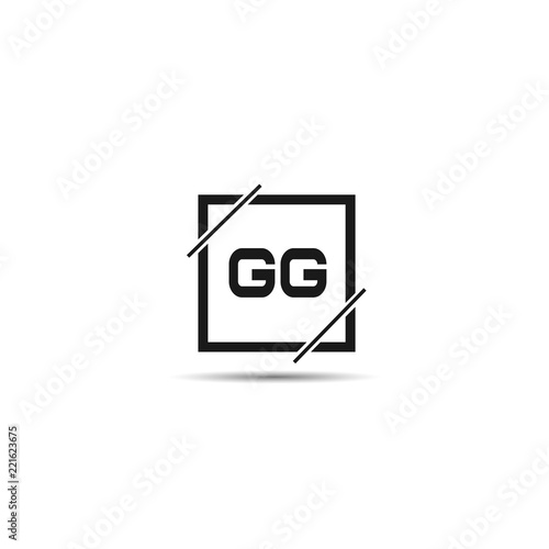 Initial Letter GG Logo Template Design