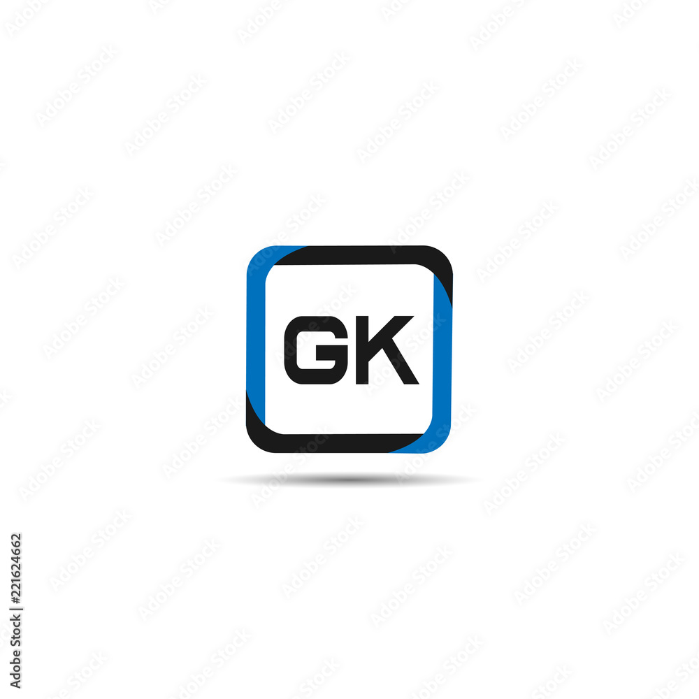 Initial Letter GK Logo Template Design Initial Letter GK Logo Template Design