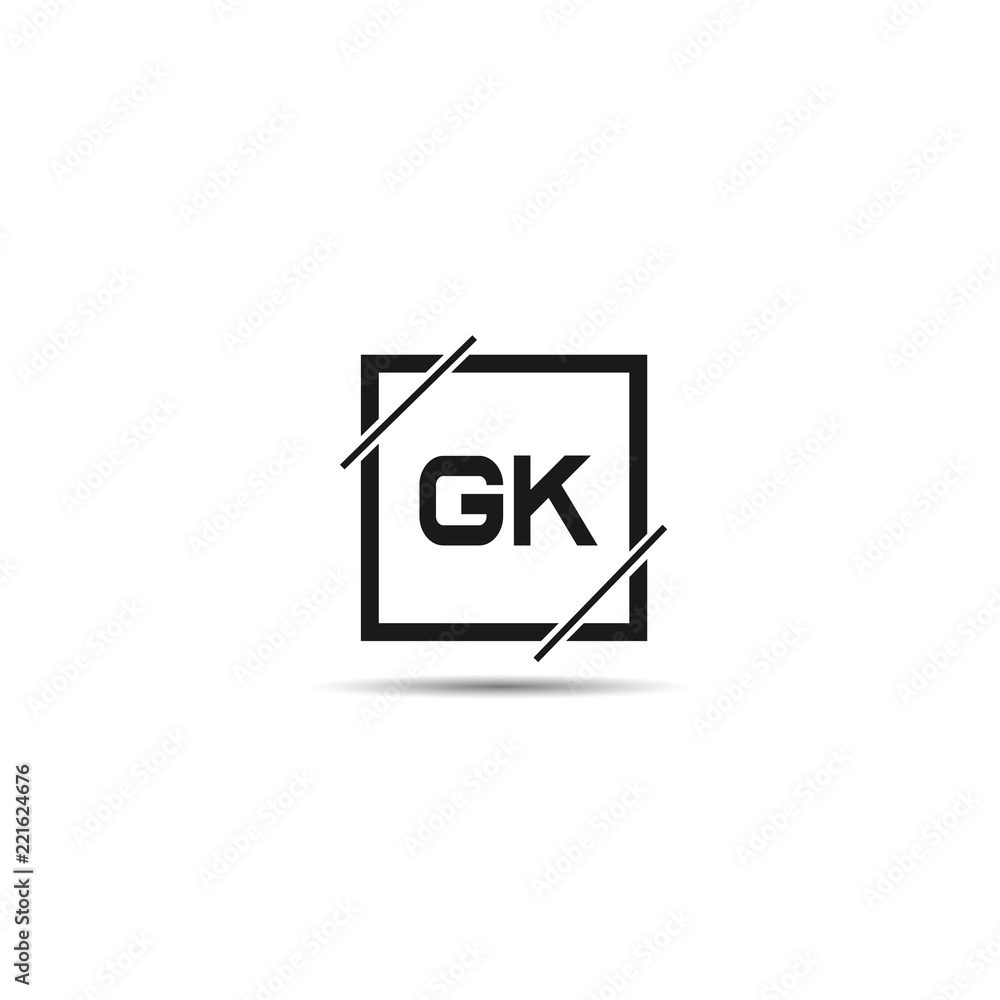 Initial Letter GK Logo Template Design Initial Letter GK Logo Template Design
