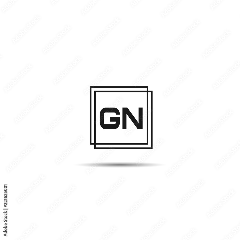 Initial Letter GN Logo Template Design Initial Letter GN Logo Template Design
