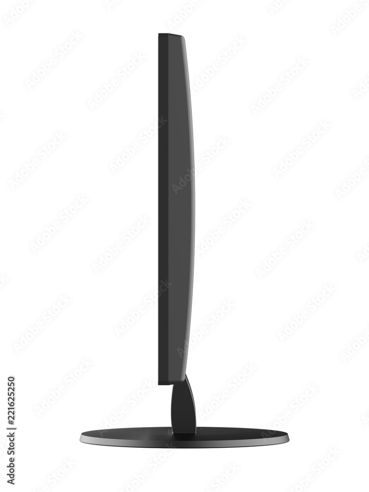 Computer monitor on white background. 3D rendering. Computer monitor on white background. 3D rendering.