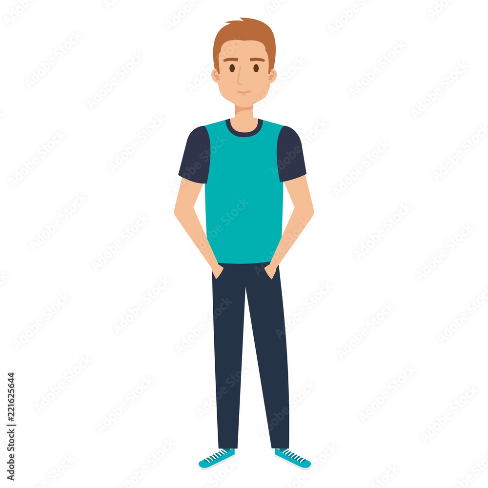 Fototapeta premium young man avatar character