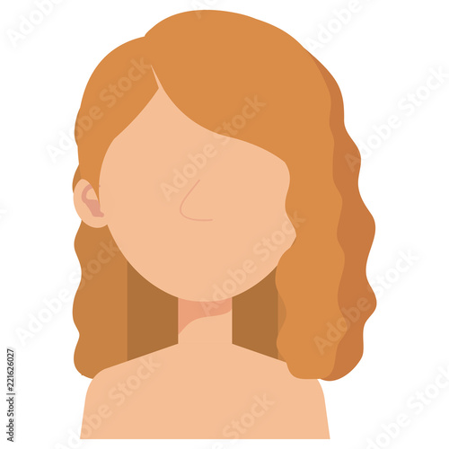 beautiful and young woman shirtless character