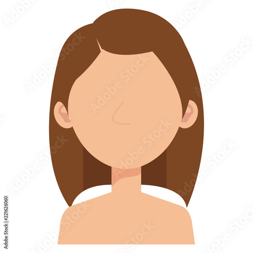 beautiful and young woman shirtless character