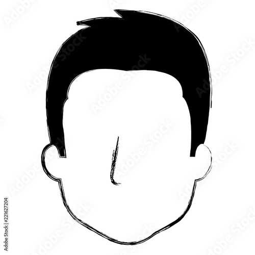 young man head avatar character