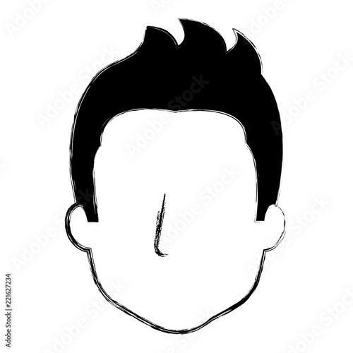 young man head avatar character