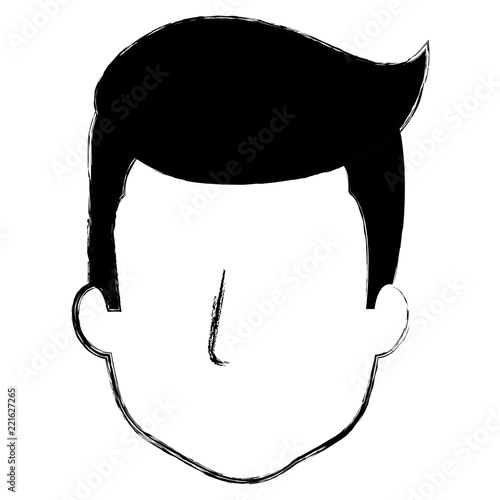 young man head avatar character