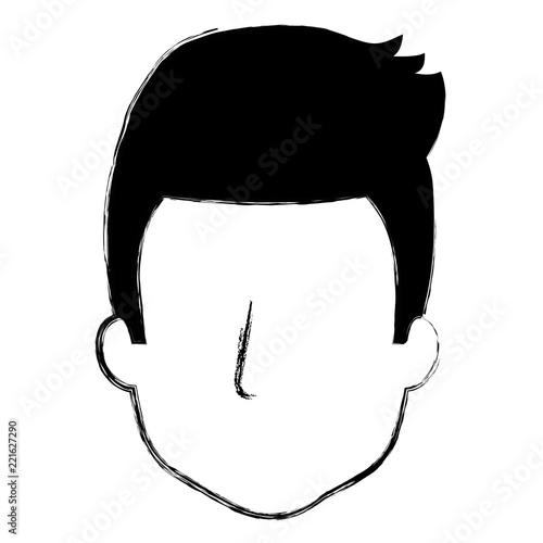 young man head avatar character
