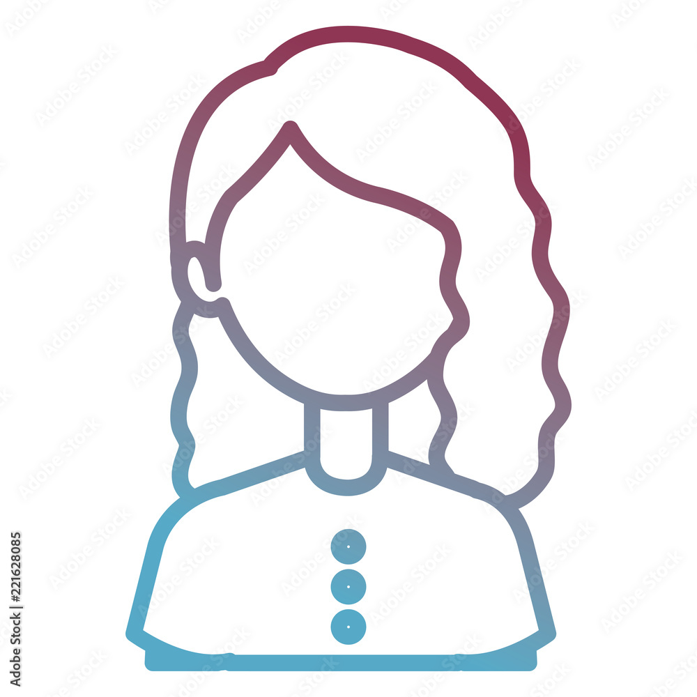 beautiful and young woman character