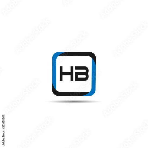 Initial Letter HB Logo Template Design