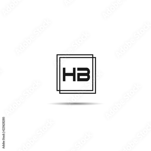 Initial Letter HB Logo Template Design