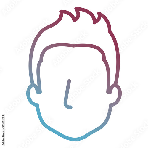 young man head avatar character