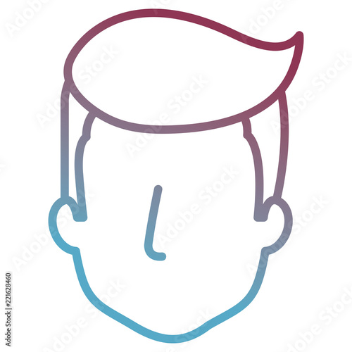 young man head avatar character