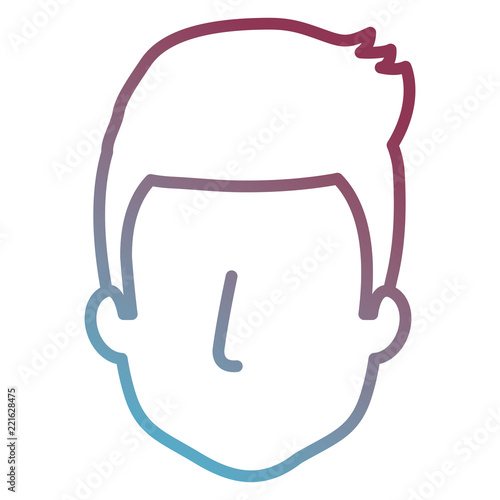 young man head avatar character