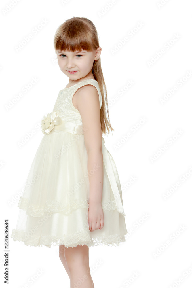 Fashionable little girl in a dress Fashionable little girl in a dress