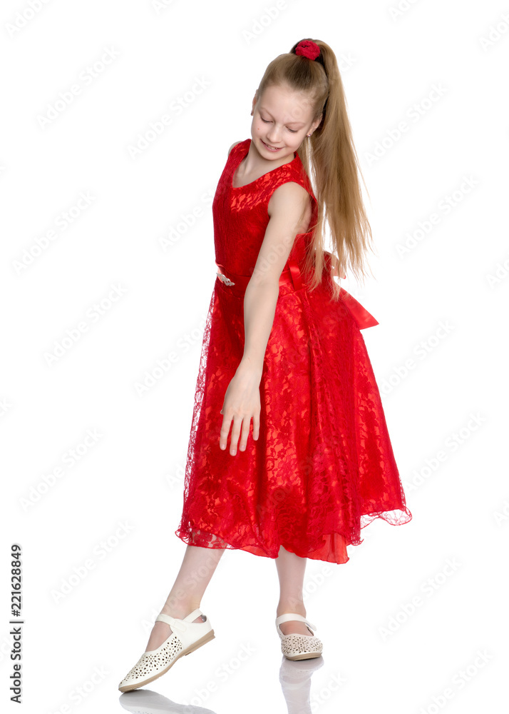 Elegant girl in a dress. Elegant girl in a dress.