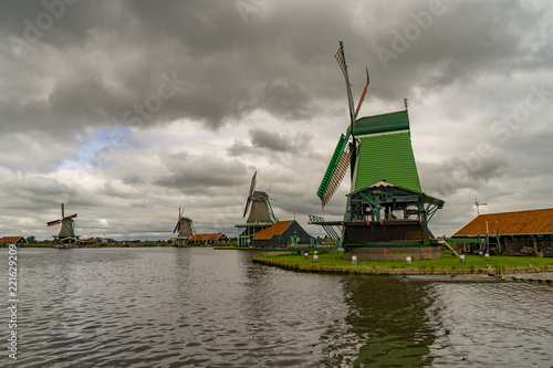 View to Windmills at Zaanse Schans photo