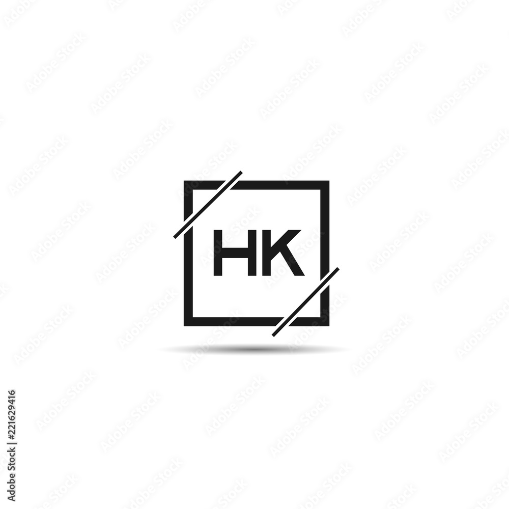 Initial Letter HK Logo Template Design Initial Letter HK Logo Template Design