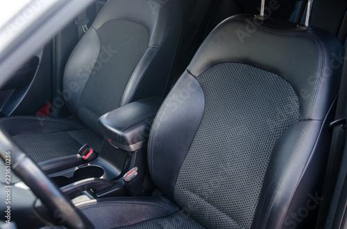 leather interior of a business class car © gerik_a