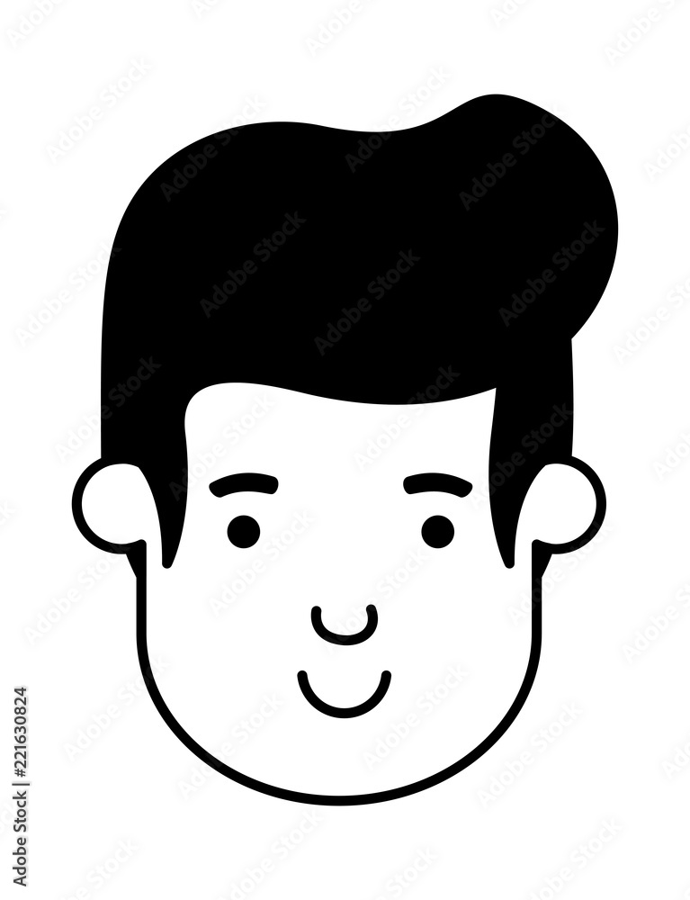 young man head avatar character young man head avatar character