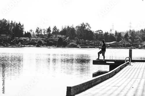 fishing on the dock