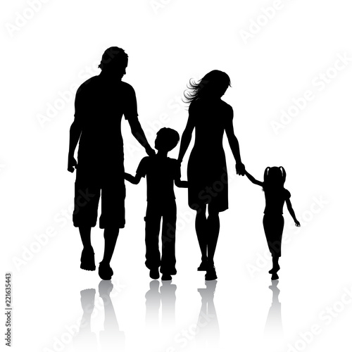 Silhouette of a family