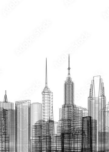 Photography concept architecture 3d illustration