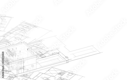 concept architecture 3d illustration