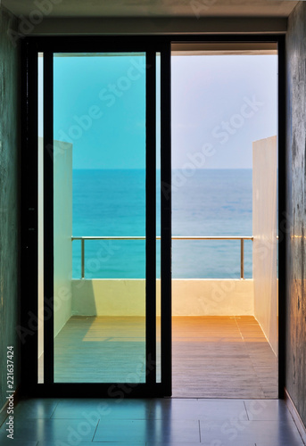 balcony overlooking the sea