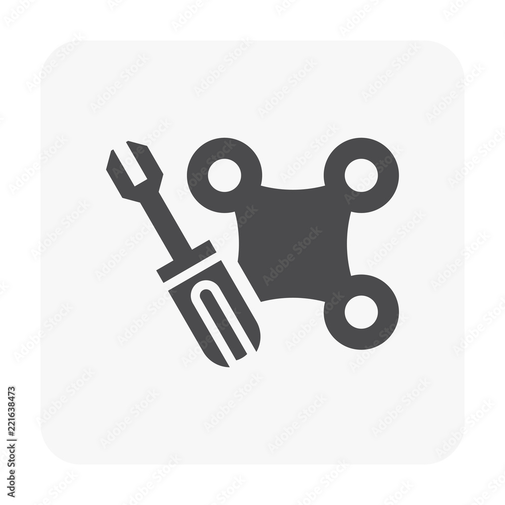 Fototapeta premium drone icon black
