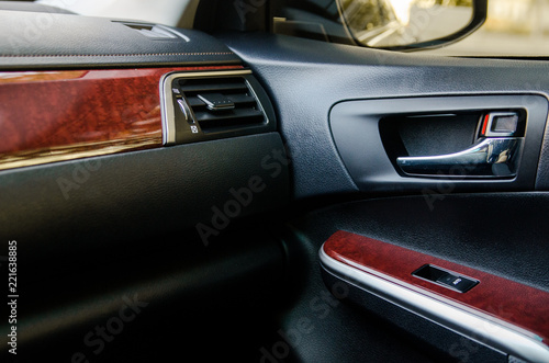 leather interior of a business class car © gerik_a
