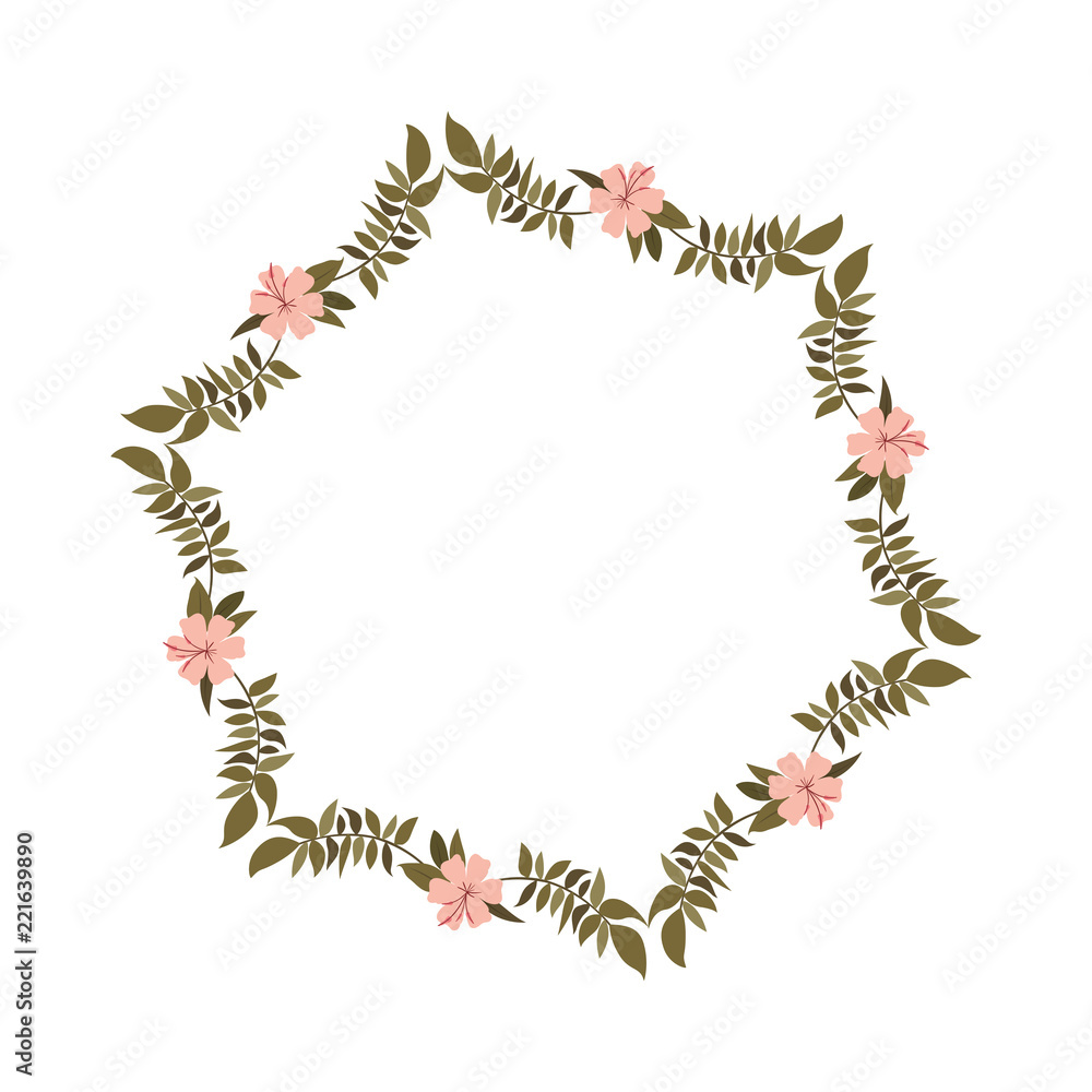 beautiful flower and leafs frame beautiful flower and leafs frame
