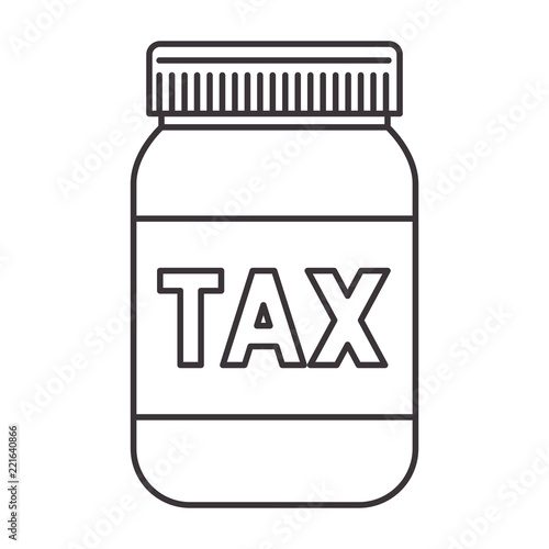 jar with tax icon