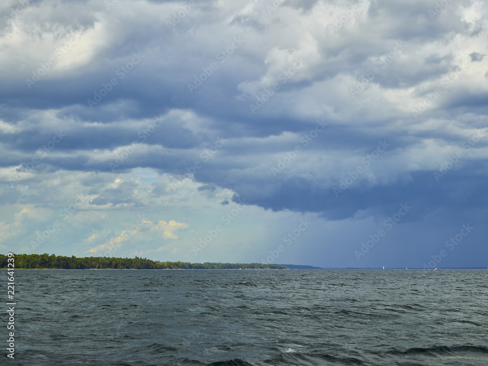 Cloud formation over lake Champlain 134