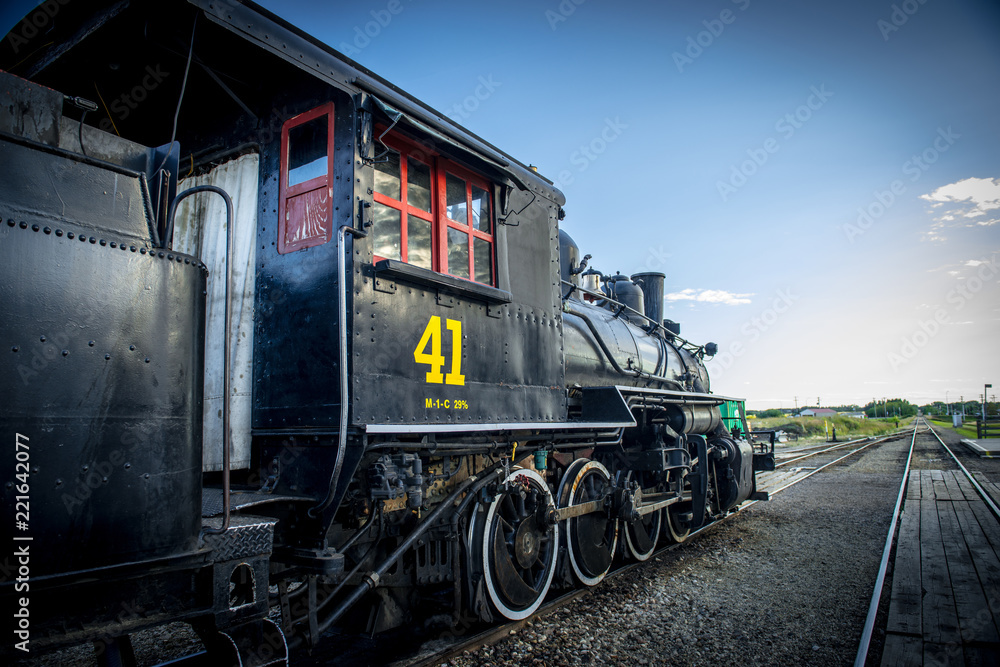 Old vintage steam locomotive