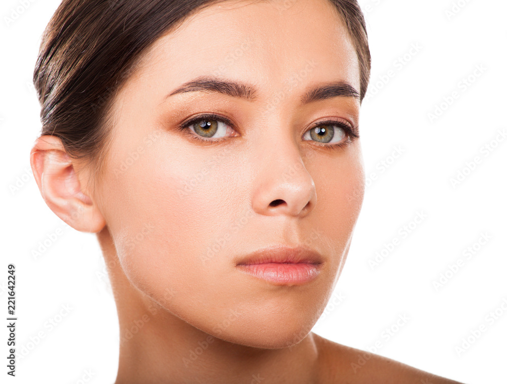 Beautiful woman closeup . Face beauty