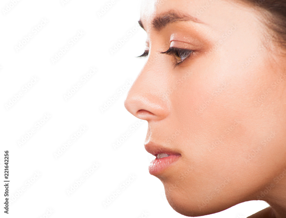 Beautiful woman closeup . Face beauty Beautiful woman closeup . Face beauty