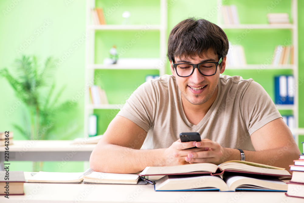 Student preparing for university exams Student preparing for university exams