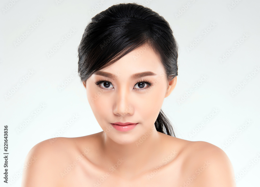 Beautiful Young Asian Woman with Clean Fresh Skin Beautiful Young Asian Woman with Clean Fresh Skin