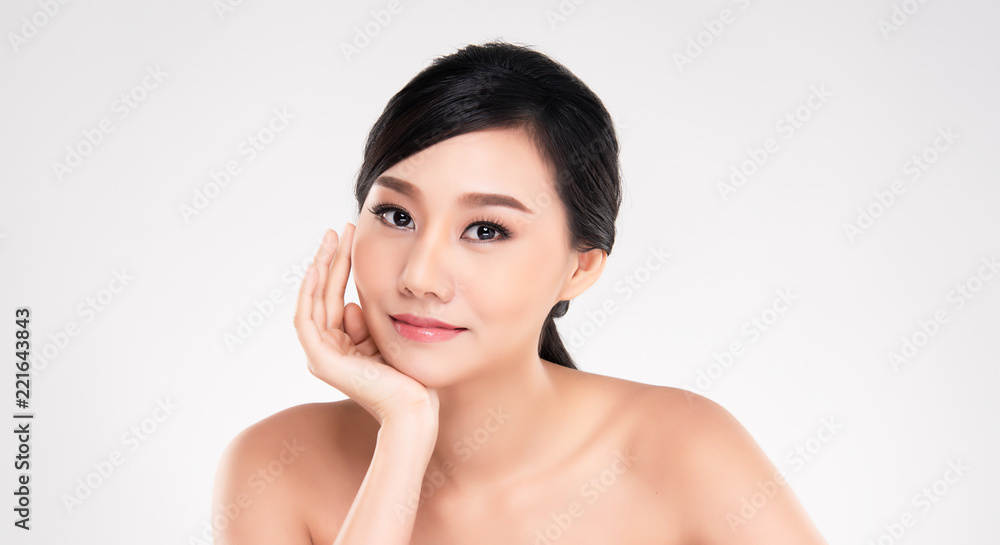 Beautiful Young Asian Woman with Clean Fresh Skin Beautiful Young Asian Woman with Clean Fresh Skin