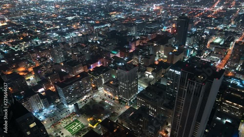 Wallpaper Mural Los Angeles Downtown Aerial Time Lapse of Cityscape and traffic Torontodigital.ca