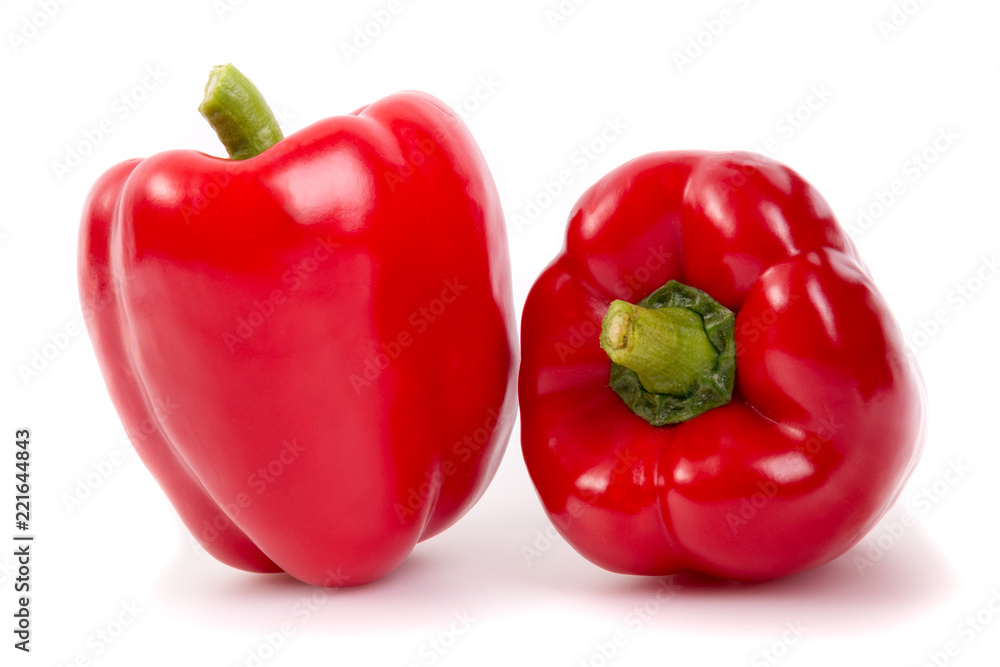 red peppers isolated on white background red peppers isolated on white background