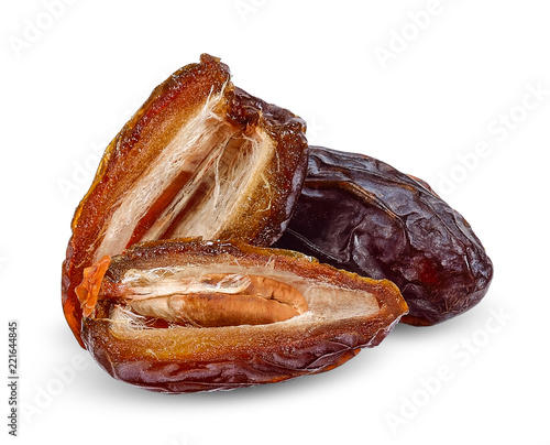 Date palm isolated on white clipping path