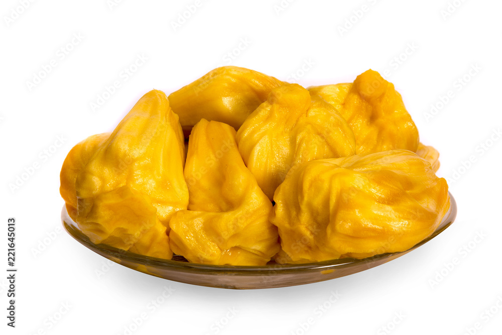 Ripe Jackfruit isolated on white background Ripe Jackfruit isolated on white background