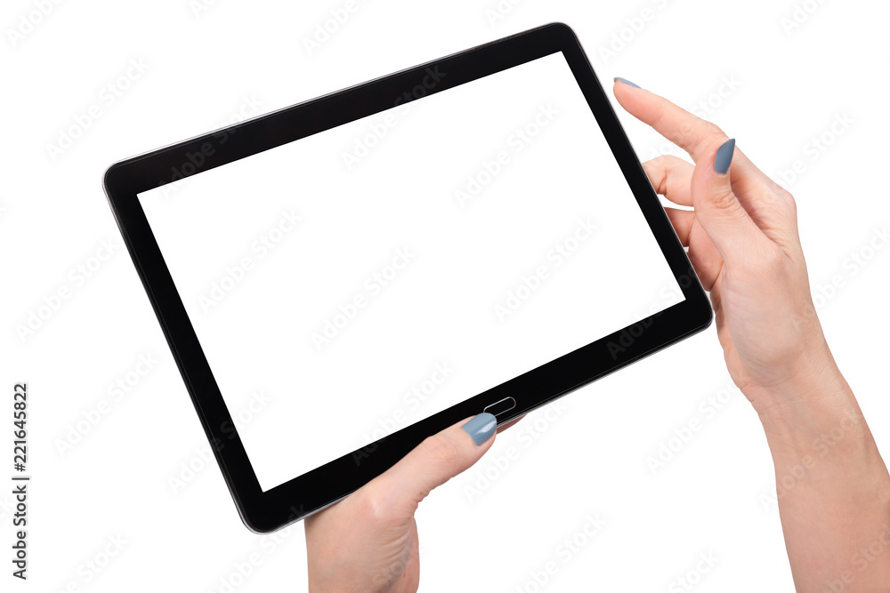 Hands Holding Touch Screen