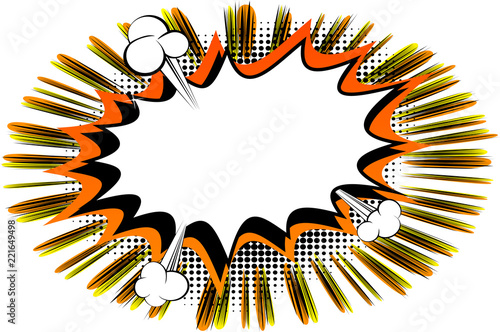 Vector illustrated cartoon, comic book style background.