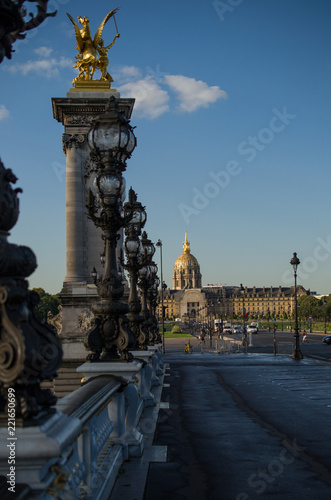 Pont Alexandre III in the morning, sunrise, Paris, France, 06.07.2018. © radosnasosna